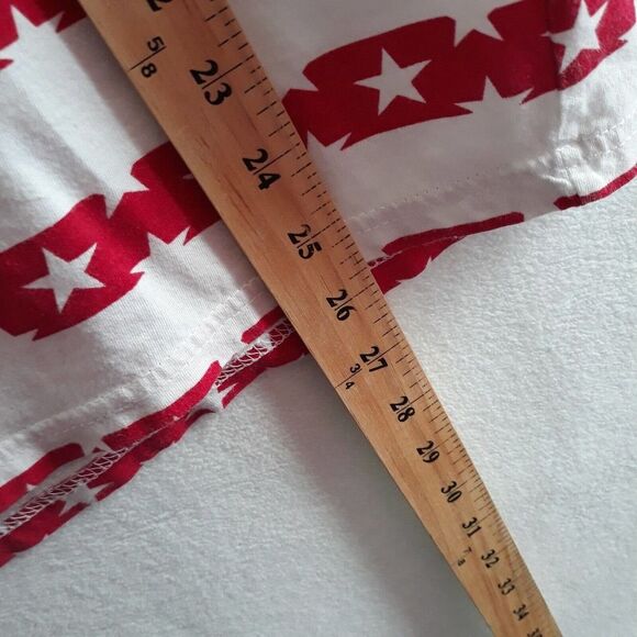 Route 66 T Shirt Men Large Red White Blue Stars Short Sleeves V Neck Lightweight - Picture 6 of 9